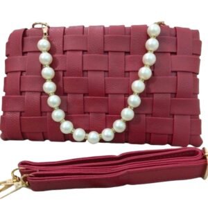 Maroon Cross body wave bag - Image 2