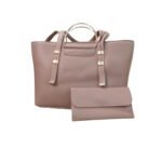 Tea Pink Tote bag with mini pouch