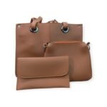 Brown Hand bag set of 3