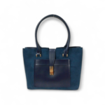 Crystal Blue Handbag with mobile pouch