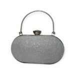 Silver Oval Clutch