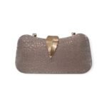 Pink Clutch With Leaf Lock