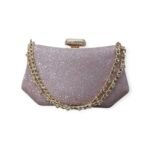 Pink Clutch with Fancy Chain